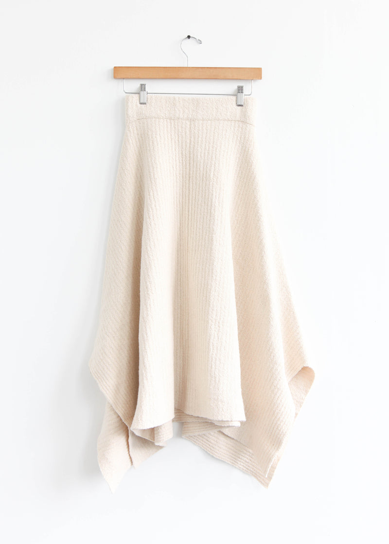 Rib Panel Skirt - Natural