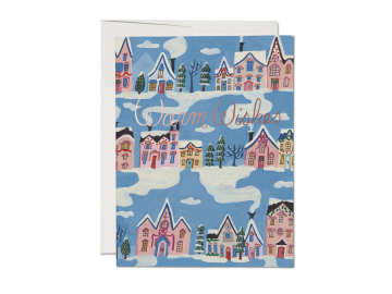 Warm Wishes Little Pink Houses Card