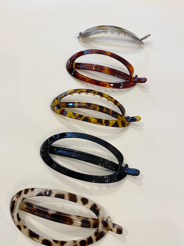Large Oval Window Barrette Clip