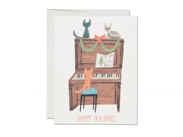 Happy Holidays 3 Cats Card