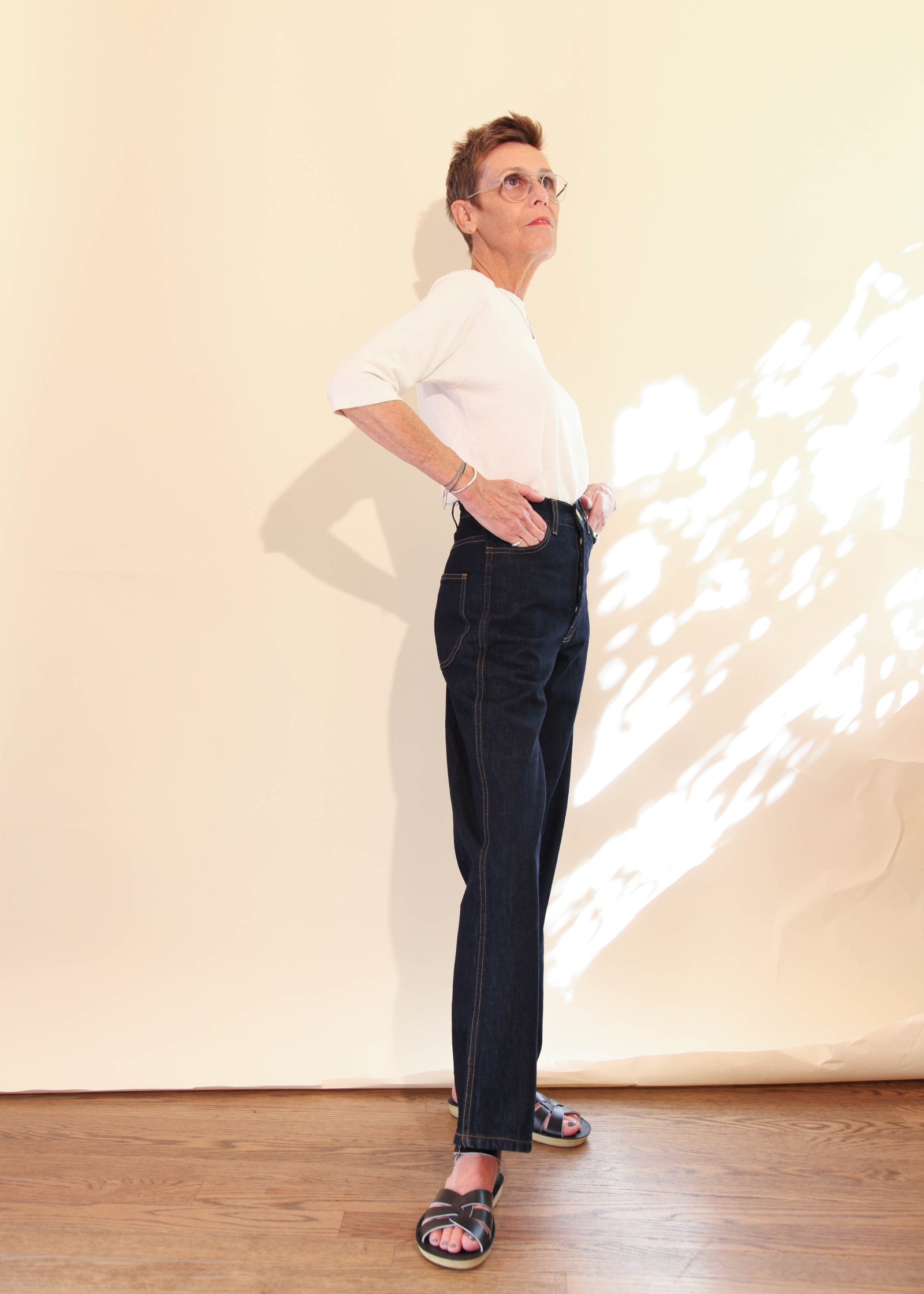 225's Jean - Dark Blue/Gold Stitch – Abigail Rose & Lily Too