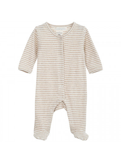 Newborn Stripe Suit - Oat/Off White P877