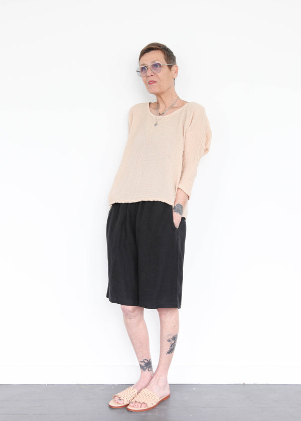 Sun Shorts Linen - Black