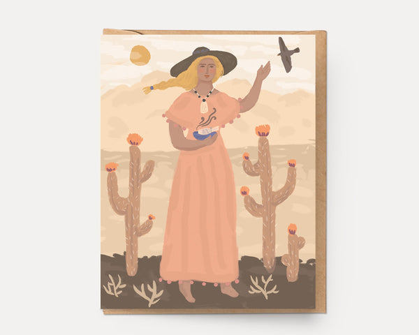 Desert Woman Greeting Card