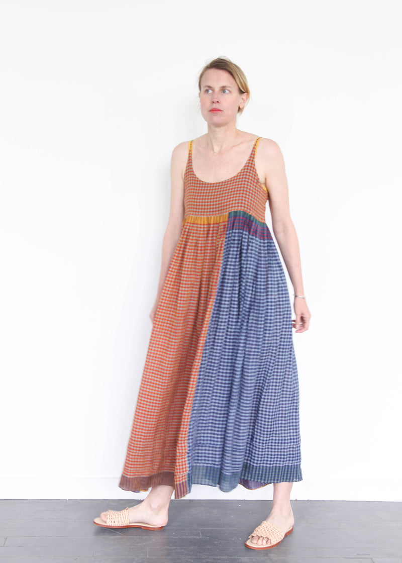 Rasa-135 Plaid Slip Dress