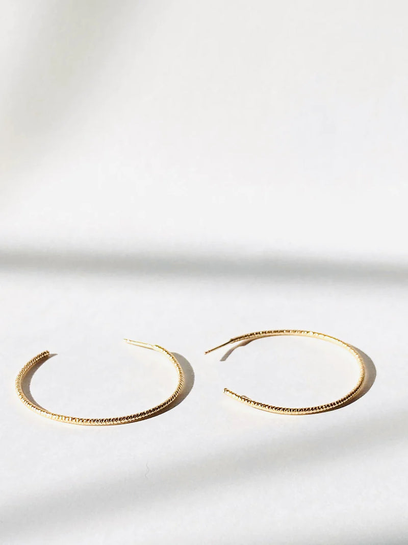 Glitter Gold Large Hoops